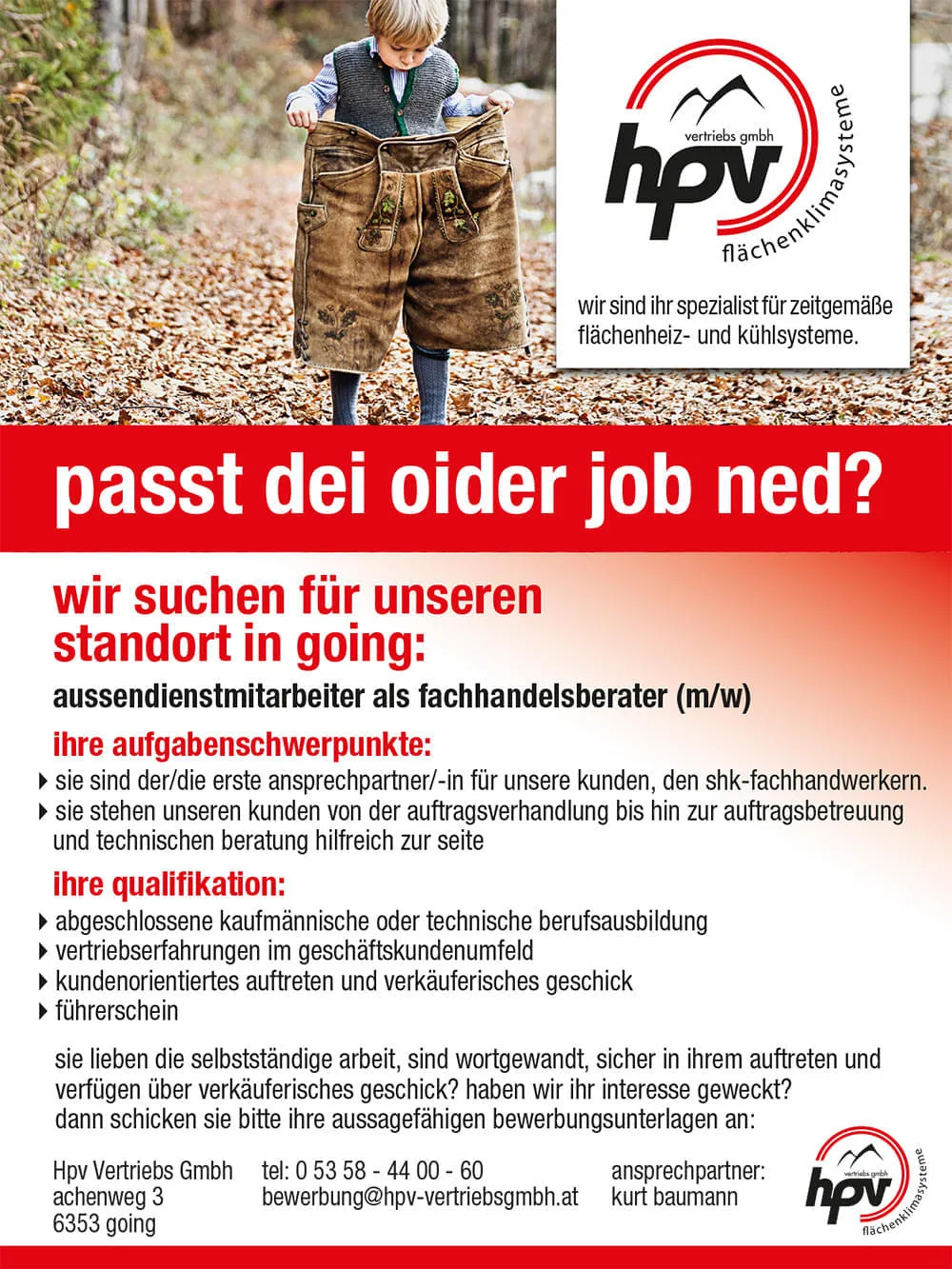 Job als aussendienstmitarbeiter gesucht